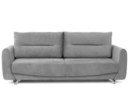 Диван еврокнижка Оливер, велюр  серый,145