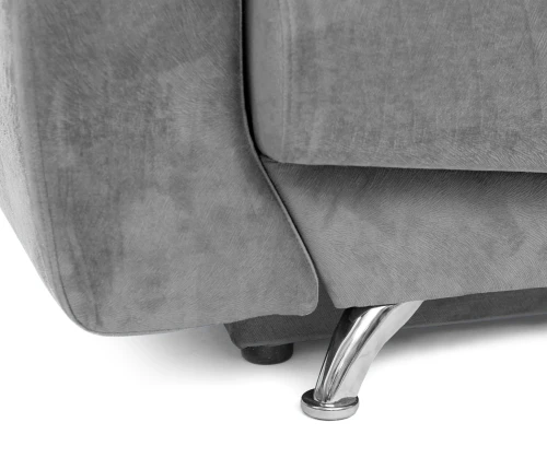 Диван еврокнижка Оливер, велюр  серый,145