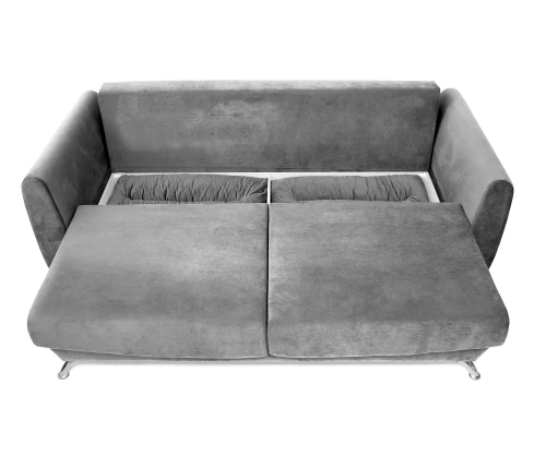 Диван еврокнижка Оливер, велюр  серый,145