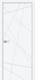 Межкомнатная дверь ПЭТ BRAVO Граффити-5.Д.П White Silk