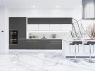 Кухонный гарнитур Фьюжн-02 Stormy Silk/Silky White-Белый
