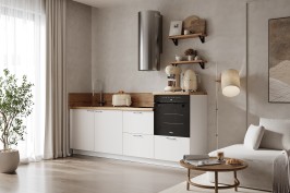 Готовая кухня КГ 2400 ПВХ, Белый софт матовый Арника РМ в.6