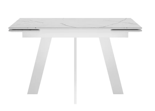 Стол DikLine SKM120 Керамика Белый мрамор/подстолье белое/опоры белые (2 уп.)