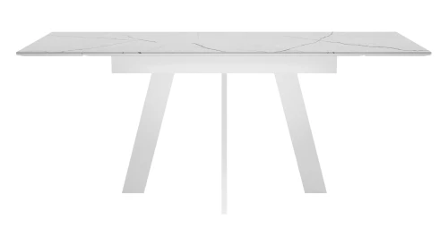 Стол DikLine SKM120 Керамика Белый мрамор/подстолье белое/опоры белые (2 уп.)