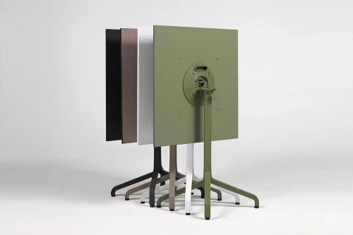 Стол складной квадратный Frasca Mini 70*70, антрацит (база + столешница)