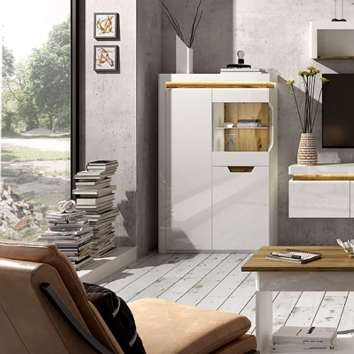 Подсветка для мебели TORINO Шкаф с витриной 1V2D, 350/850