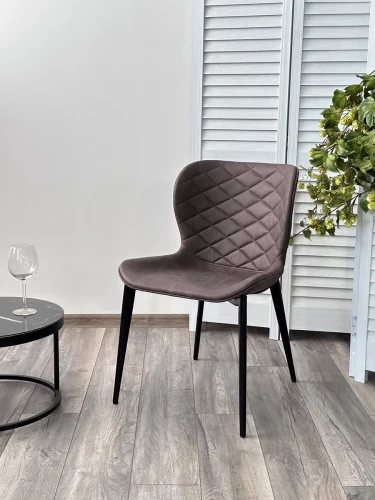 Стул КЛОД, цвет Kiprus-04 Коричневый, искусственная замша / черный каркас М-City