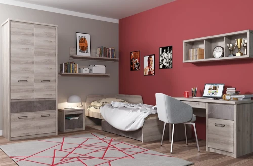 Полка навесная 3N, JAZZ, цвет Каштан найроби