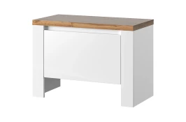 Тумба для обуви 1D, TAURUS, цвет белый\дуб вотан