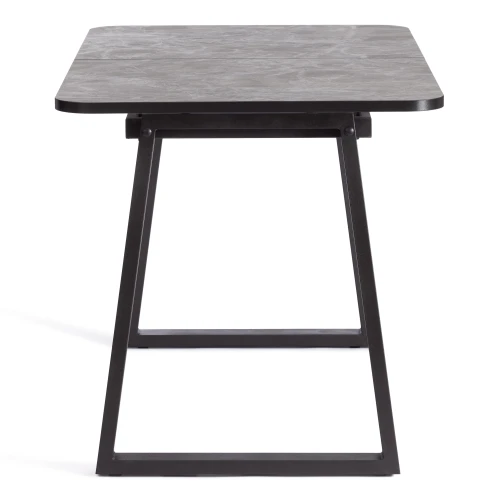 Стол MALTIDO ЛДСП/HPL/металл, 130 х 75+30 х 75 см, Гранит тёмный/чёрный