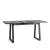 Стол MALTIDO ЛДСП/HPL/металл, 130 х 75+30 х 75 см, Гранит тёмный/чёрный