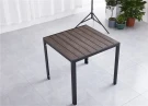 Алюминиевый квадратный стол ПОЛИВУД-10 80*80  цвет каштан 1027
