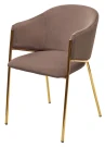 Стул DILL MOMO-05 тауп, велюр "беспальчиковый"/ золотой каркас М-City