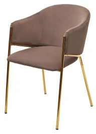 Стул DILL MOMO-05 тауп, велюр "беспальчиковый"/ золотой каркас М-City