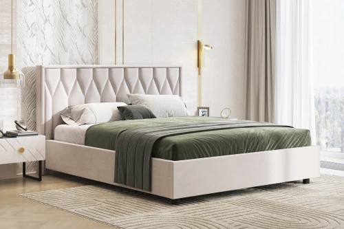 Кровать-10М с подъёмным основанием 1600 слоновая кость