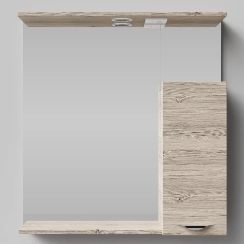 Зеркало Марко 75, ручки Хром, Дубослив ореховый светлый ПВХ 3445, правый