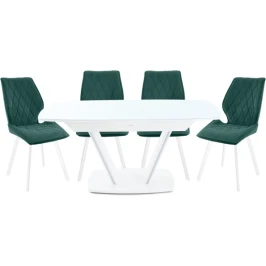 Обеденная группа (Стол Дрезден и 4 стула Амаретто), зеленый