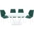 Обеденная группа (Стол Дрезден и 4 стула Амаретто), зеленый