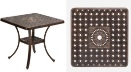 Стол из литого алюминия Эскиз(Desing)