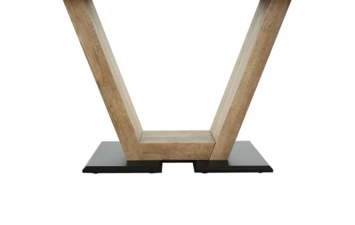 Стол Торонто 140, Черный с чёрным стеклом/Ель умбра, черный