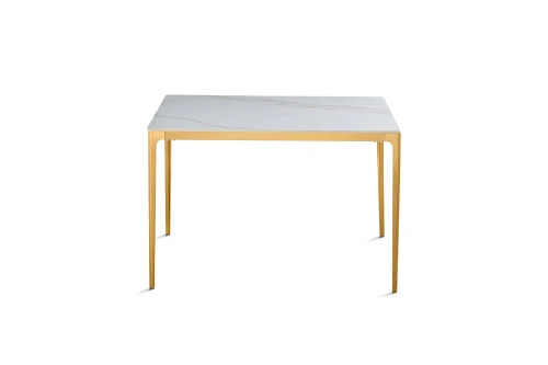 Стол обеденный Камео DT-3001S, 120х80х75 см, белый мрамор (Калаката)