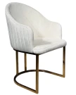 Стул обеденный Пандора Гранд MC883-BG-2 , молочный/глянцевое золото Стул обеденный Пандора Гранд MC883-BG-2 , молочный/глянцевое золото