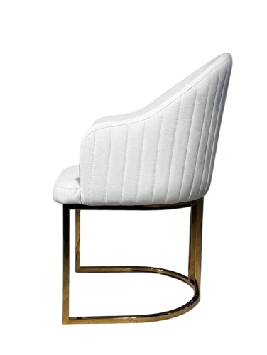 Стул обеденный Пандора Гранд MC883-BG-2 , молочный/глянцевое золото