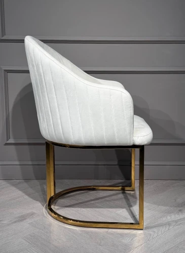 Стул обеденный Пандора Гранд MC883-BG-2 , молочный/глянцевое золото