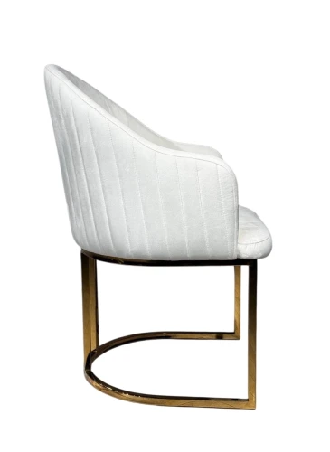Стул обеденный Пандора Гранд MC883-BG-2 , молочный/глянцевое золото
