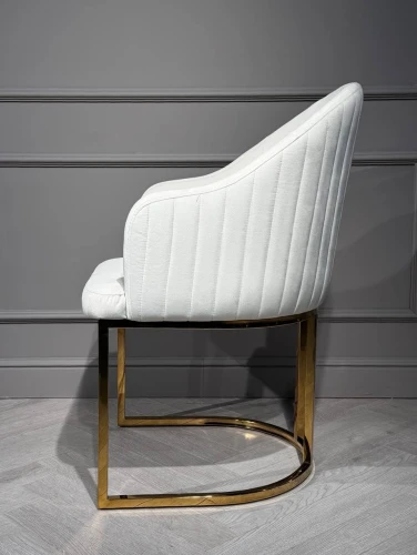 Стул обеденный Пандора Гранд MC883-BG-2 , молочный/глянцевое золото