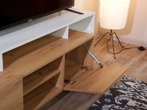 Стенка «Невио-2», Дуб крафт золотой/белый