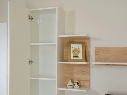 Стенка «Невио-2», Дуб крафт золотой/белый