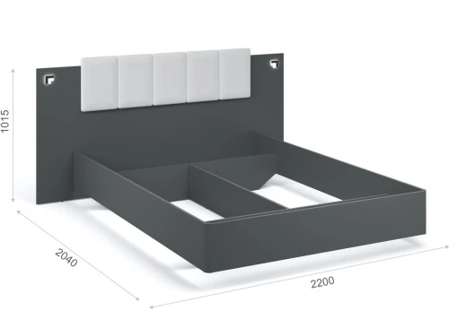 Спальня «Мишель» 3шк, Антрацит/Белый жемчуг