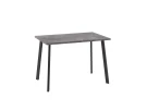 Стол Уно, нераздвижной 110х70, ДЫМЧАТАЯ КЕРАМИКА/ЧЕРНЫЙ