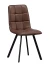 C919/DC809 Стул мягкий, КОРИЧНЕВЫЙ#19-2 экокожа, каркас металл черный КВАДРАТ