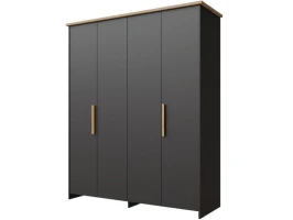 Шкаф «Скандинавия 4Д» КМК 0905.8, Графит/ Дуб Наварра
