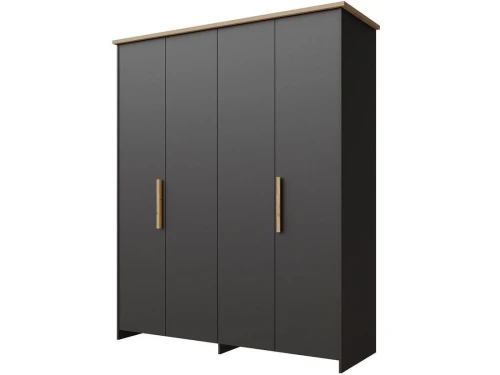 Шкаф «Скандинавия 4Д» КМК 0905.8, Графит/ Дуб Наварра
