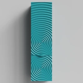 Пенал Эйфория 40 F1, пример RAL 5021 Водная синь, матовая, подвесной, левый