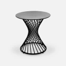 Стол Patio D600 HPL журнальный RAL 9005, HPL. Грей тёмный, Мягкая