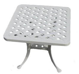 Столик кофейный из литого алюминия Вилла(Villa)  -  Белый