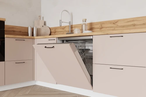 Готовая кухня КГ Угловой 1500х2700 (с пм) Эмаль, Крем  Арника РМ в.2