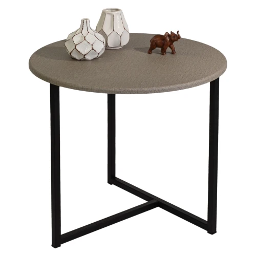 Стол журнальный BeautyStyle 27 текстиль темный/черный