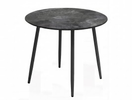 Стол DikLine RKM90 Керамика серый глянец (italian middle grey)/подстолье черное/опоры черные