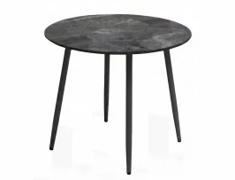 Стол DikLine RKM90 Керамика серый глянец (italian middle grey)/подстолье черное/опоры черные