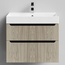 Тумба Бонум 1, 70 подвесной, Дуб цвет 22 Vodok с раковиной в комплекте