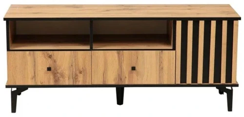 Тумба под ТВ Либерти 51.06 (опора h150) Дуб вотан/Черный