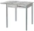 Глайдер стол обеденный / бетон темный/металлик