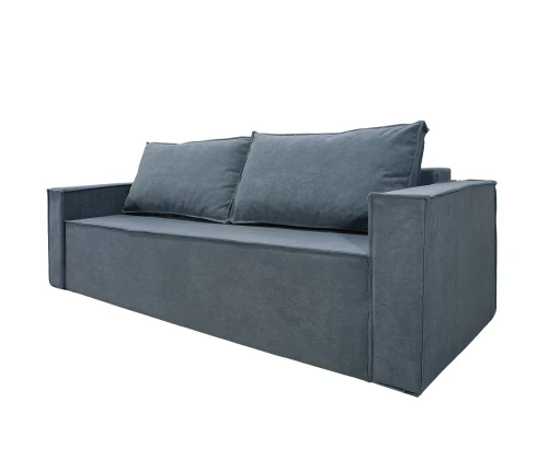 Диван еврокнижка Лофт Люкс велюр серый