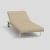 Шезлонг COSTA на колесах бежевый - белый каркас