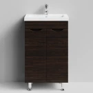 Тумба Смайл 50 напольный, Палисандр ПВХ 43101 Vodok с раковиной в комплекте